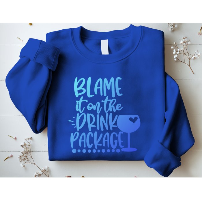 Blame It On The Package Cruise Alcohol Wine Lover Gift Sweatshirt