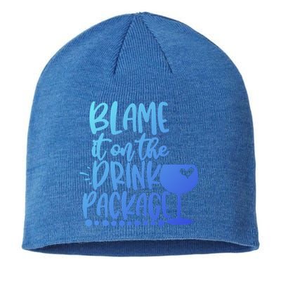 Blame It On The Package Cruise Alcohol Wine Lover Gift Sustainable Beanie