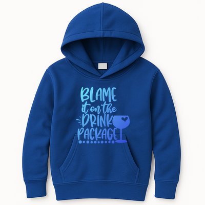 Blame It On The Package Cruise Alcohol Wine Lover Gift Kids Hoodie