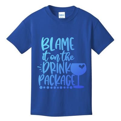 Blame It On The Package Cruise Alcohol Wine Lover Gift Kids T-Shirt
