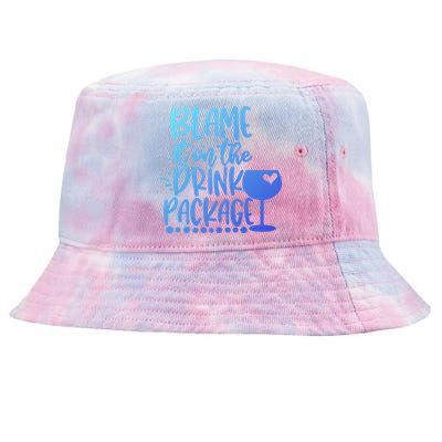 Blame It On The Package Cruise Alcohol Wine Lover Gift Tie-Dyed Bucket Hat