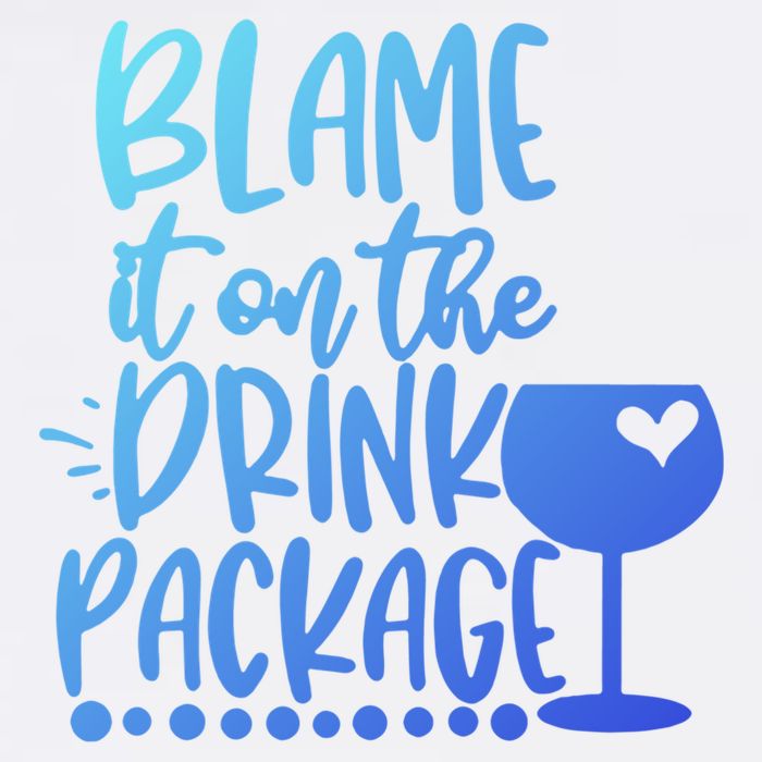 Blame It On The Package Cruise Alcohol Wine Lover Gift Garment-Dyed Sweatshirt