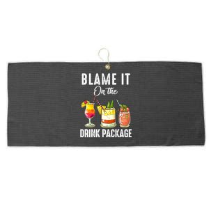 Blame It On The Package Funny Cruise Cruising Cruiser Gift Large Microfiber Waffle Golf Towel