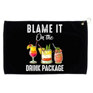 Blame It On The Package Funny Cruise Cruising Cruiser Gift Grommeted Golf Towel