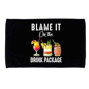 Blame It On The Package Funny Cruise Cruising Cruiser Gift Microfiber Hand Towel