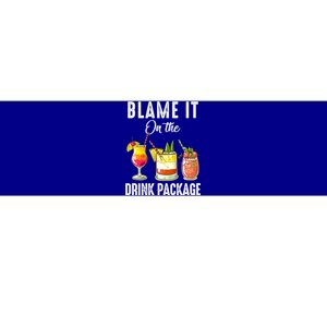 Blame It On The Package Funny Cruise Cruising Cruiser Gift Bumper Sticker