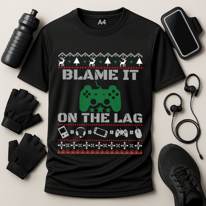 Blame It On The Lag Christmas Funny Video Gamer Ugly Meaningful Gift Performance Shirt