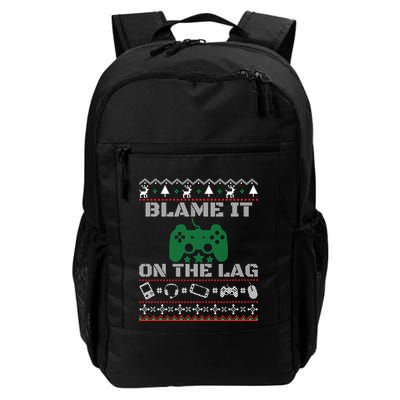 Blame It On The Lag Christmas Funny Video Gamer Ugly Meaningful Gift Backpack