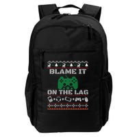 Blame It On The Lag Christmas Funny Video Gamer Ugly Meaningful Gift Backpack