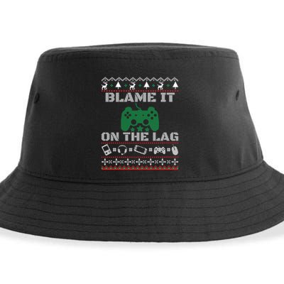 Blame It On The Lag Christmas Funny Video Gamer Ugly Meaningful Gift Sustainable Bucket Hat