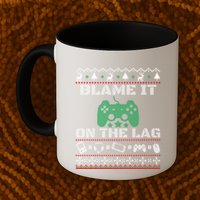Blame It On The Lag Christmas Funny Video Gamer Ugly Meaningful Gift Mug