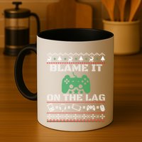 Blame It On The Lag Christmas Funny Video Gamer Ugly Meaningful Gift Mug
