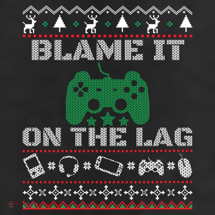 Blame It On The Lag Christmas Funny Video Gamer Ugly Meaningful Gift 11oz C Handle Ceramic Mug
