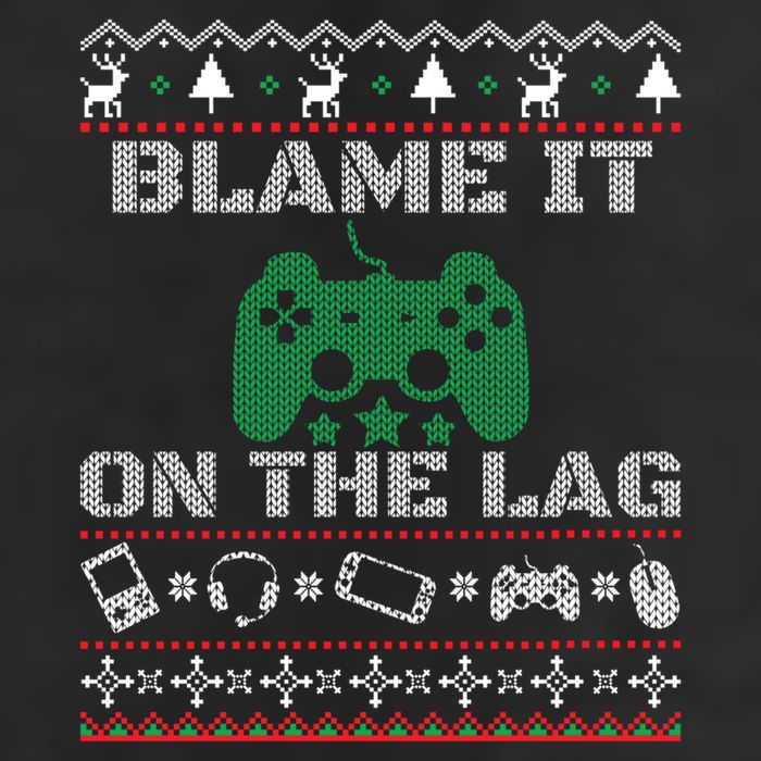 Blame It On The Lag Christmas Funny Video Gamer Ugly Meaningful Gift Beanie