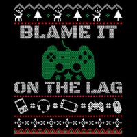 Blame It On The Lag Christmas Funny Video Gamer Ugly Meaningful Gift Cooling Performance Long Sleeve Crew