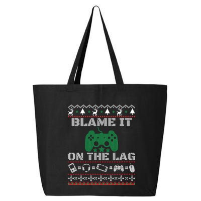 Blame It On The Lag Christmas Funny Video Gamer Ugly Meaningful Gift 25L Jumbo Tote