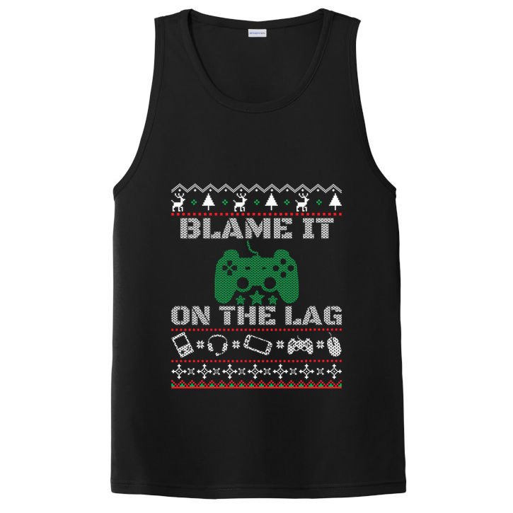 Blame It On The Lag Christmas Funny Video Gamer Ugly Meaningful Gift PosiCharge Competitor Tank