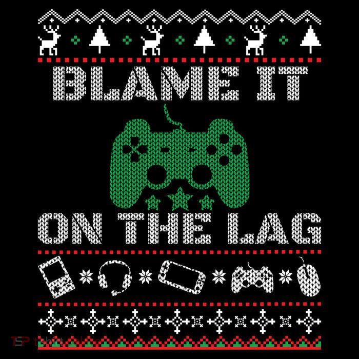 Blame It On The Lag Christmas Funny Video Gamer Ugly Meaningful Gift Wool Snapback Cap