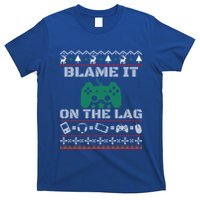 Blame It On The Lag Christmas Funny Video Gamer Ugly Meaningful Gift T-Shirt