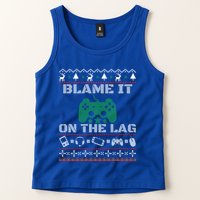 Blame It On The Lag Christmas Funny Video Gamer Ugly Meaningful Gift Tank Top