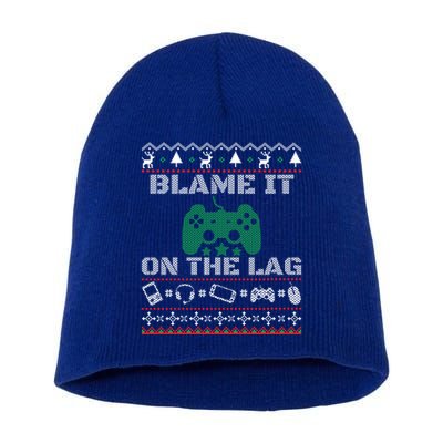 Blame It On The Lag Christmas Funny Video Gamer Ugly Meaningful Gift Short Acrylic Beanie