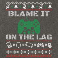 Blame It On The Lag Christmas Funny Video Gamer Ugly Meaningful Gift Cotton Canvas Backpack