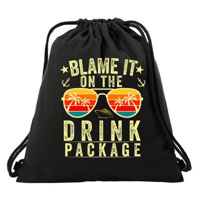 Blame It On The Cruise Package Cruise Cruising Matching Drawstring Bag