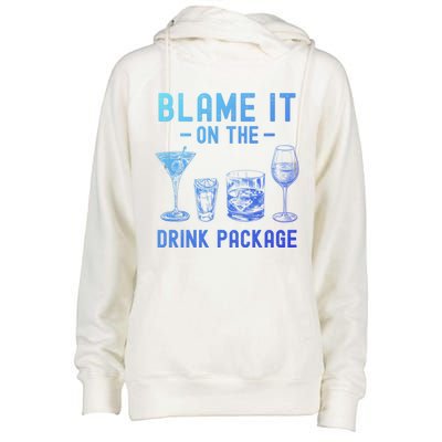 Blame It On The Package Funny Funny Cruise Vacation Gift Womens Funnel Neck Pullover Hood