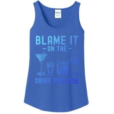 Blame It On The Package Funny Funny Cruise Vacation Gift Ladies Essential Tank