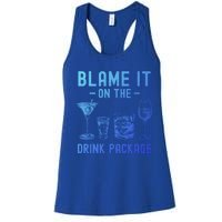 Blame It On The Package Funny Funny Cruise Vacation Gift Women's Racerback Tank