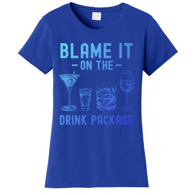 Blame It On The Package Funny Funny Cruise Vacation Gift Women's T-Shirt