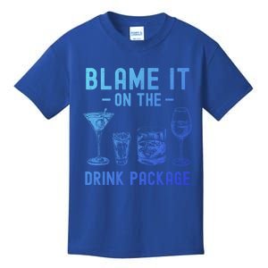 Blame It On The Package Funny Funny Cruise Vacation Gift Kids T-Shirt