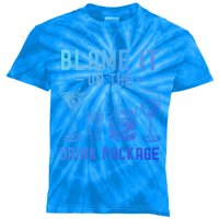 Blame It On The Package Funny Funny Cruise Vacation Gift Kids Tie-Dye T-Shirt