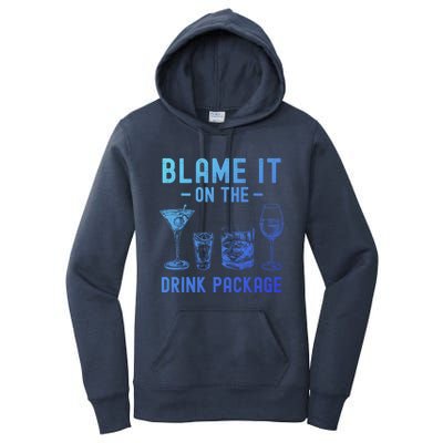 Blame It On The Package Funny Funny Cruise Vacation Gift Women's Pullover Hoodie