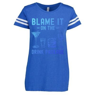 Blame It On The Package Funny Funny Cruise Vacation Gift Enza Ladies Jersey Football T-Shirt