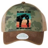 Blame It On My Wild Heart Horse Retro Legacy Tie Dye Trucker Hat