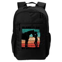 Blame It On My Wild Heart Horse Retro Backpack