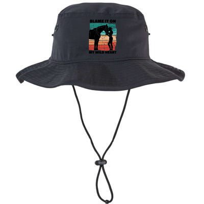 Blame It On My Wild Heart Horse Retro Bucket Hat