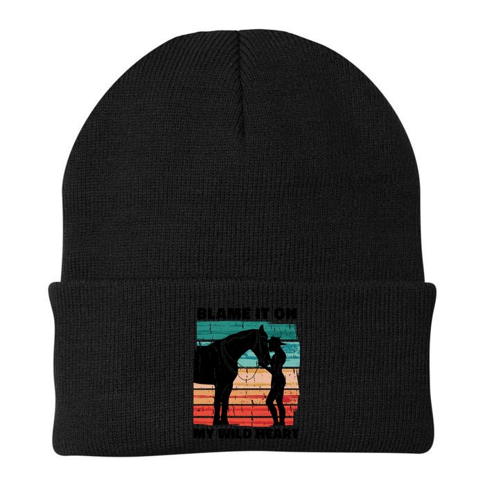Blame It On My Wild Heart Horse Retro Beanie