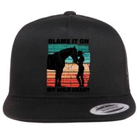Blame It On My Wild Heart Horse Retro Flatbill Hat