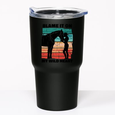 Blame It On My Wild Heart Horse Retro Tumbler