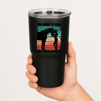 Blame It On My Wild Heart Horse Retro Tumbler