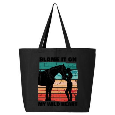 Blame It On My Wild Heart Horse Retro 25L Jumbo Tote