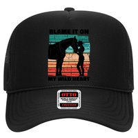 Blame It On My Wild Heart Horse Retro Trucker Hat