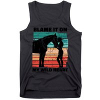 Blame It On My Wild Heart Horse Retro Tank Top