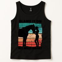 Blame It On My Wild Heart Horse Retro Tank Top