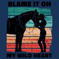 Blame It On My Wild Heart Horse Retro Infant Baby Jersey Bodysuit