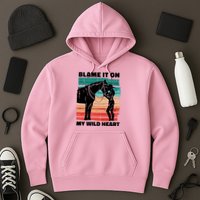 Blame It On My Wild Heart Horse Retro Hoodie