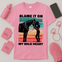 Blame It On My Wild Heart Horse Retro T-Shirt