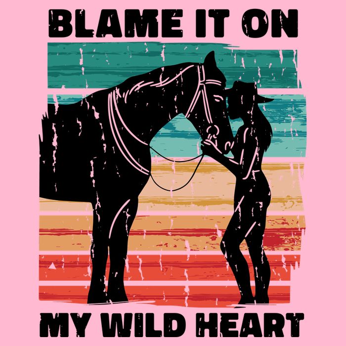 Blame It On My Wild Heart Horse Retro Mousepad